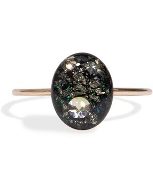 Kate Koel Oval Galaxy Cocktail Ring - Black