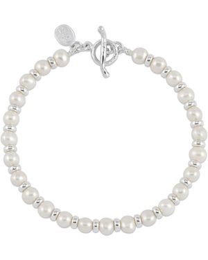 Dower & Hall Luna Pearl Halo Bracelet - Metallic