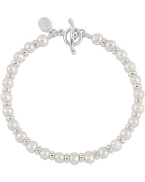 Dower & Hall Luna Pearl Halo Bracelet - Metallic