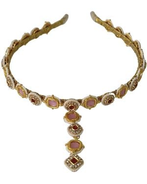 Nesavaali Regal Tikka Embellished Hairband For Weddings, Parties, Mehandis & Festivals - Metallic