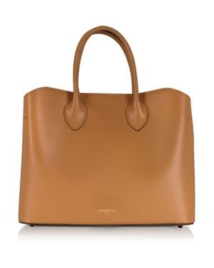 Le Parmentier Jackie Leather Tote Bag - Brown