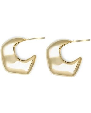 Shabella Nyc Wave Tube Hoops - Metallic
