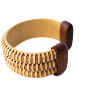 Whale Tail Weaving The Wooden Whaler's Wife Cuff - Black