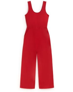 Thinking Mu Raflesia Jumpsuit - Red