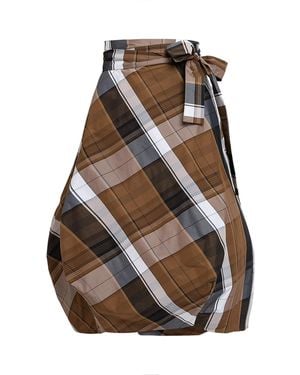 Bianca Popp Wrapped Skirt - Brown