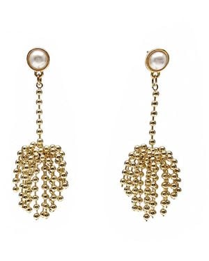 Farra Romantic Style Tone Tassel Earring - Metallic