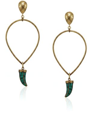 Jaredjamin Sierra Antique Brass Earrings - Metallic