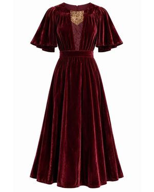 Raishma Adeline Burgundy Dress - Red