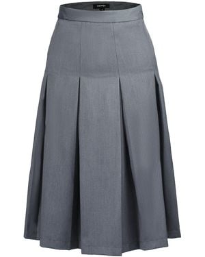 Smart and Joy Flared Pleats Skirt - Gray