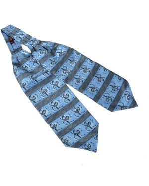 DAVID WEJ Self Tie Paisley Cravat – Skyblue