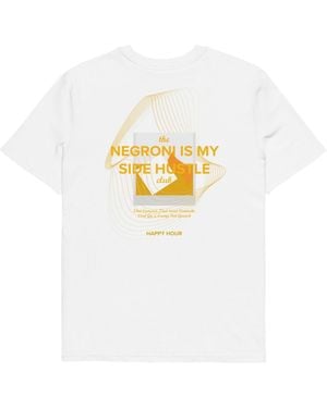 Anchor and Crew Negroni Is My Side Hustle Club Organic Cotton T-Shirt - White