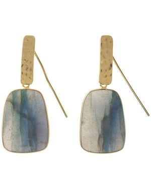 YAA YAA LONDON Labradorite Gemstone Egypt Earrings - Blue