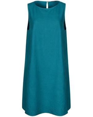 Oh!Zuza Echo Viscose Midi Dress With Pockets - Blue