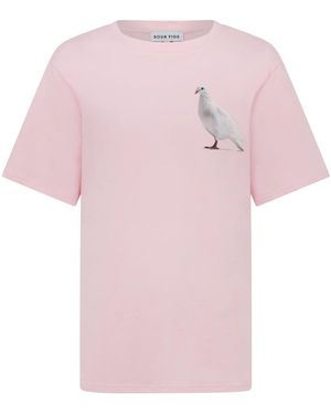 Sour Figs Standing Dove T-Shirt - Pink