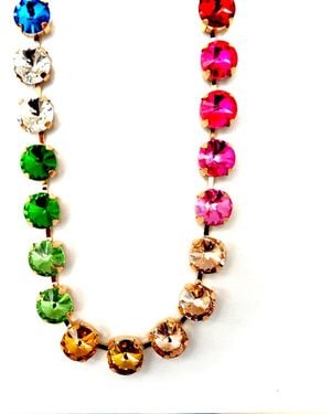 Persia Dona Jewelry Chunky Crystal Choker Necklace - Green