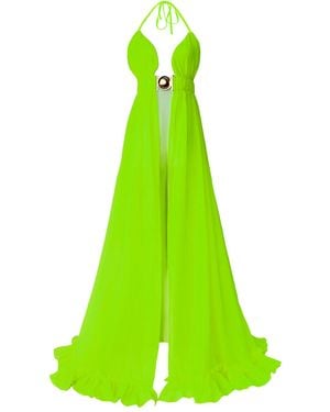 Ak Royalty Resortwear Olivia Buckle Coverup Neon - Green