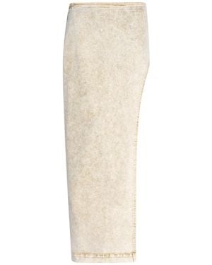 Circular Path Neutrals Denim Maxi Skirt - Natural