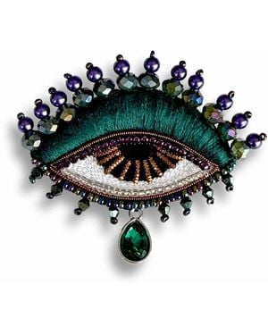 VETKA Eye Talisman Brooch- Alchemist's Secret - Green