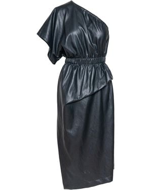 ARTISTA Theory Cold Shoulder Midi Dress - Black