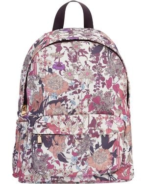 Fable England Floral Print Recycled Polyester Backpack - Pink
