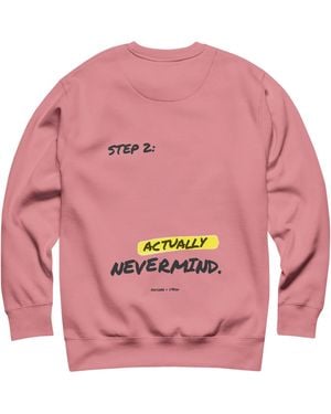 Anchor and Crew Rose Actually Nevermind Annotations Organic Cotton Sweatshirt - Pink