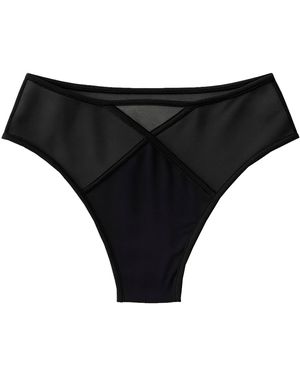 Zelf Intimates Stella High Waist Panty Recycled - Black