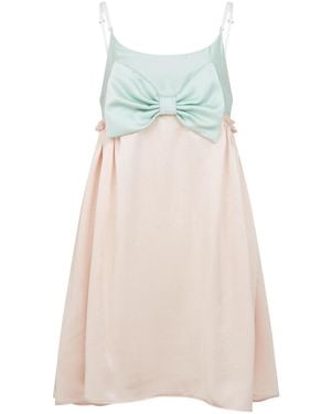 Lisa The Label Bow Belle Silk Slip Dress - Multicolor