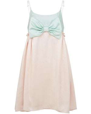 Lisa The Label Bow Belle Silk Slip Dress - Multicolor