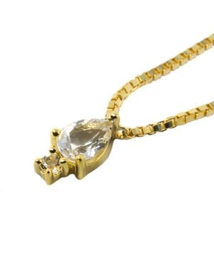 NASI SILVER Pear Atarah Necklace- Topaz - Yellow
