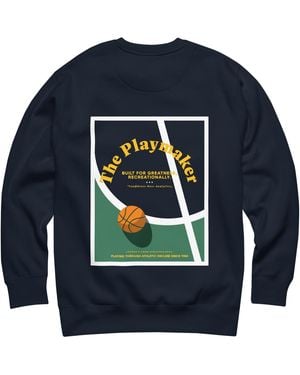 Anchor and Crew The Playmaker Basketball Club League Organic Cotton Sweatshirt - Blue