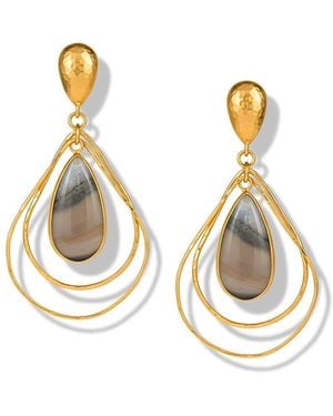 Jaredjamin Darlena Agate Drop Earrings - Metallic