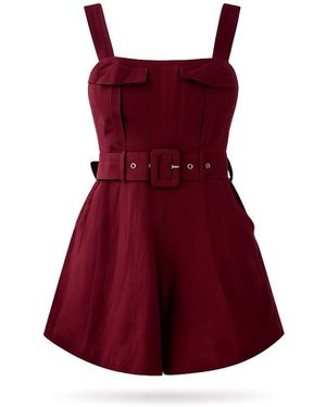 W.two The Vino Playsuit - Red