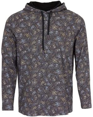 lords of harlech Horatio Madrid Paisley Hoodie - Grey