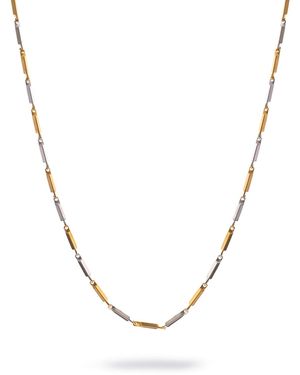 Ebru Jewelry Dual Strength & Chain Necklace - Metallic
