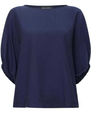 James Lakeland Gathered Sleeve Blouse - Blue