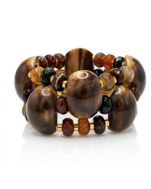 Jaredjamin Gaia Horn & Agate Bracelet - Brown