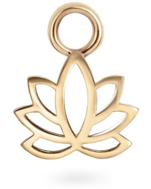Zohreh Lotus Flower Earring Charm 9K - Metallic
