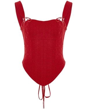 Pcfg The Broderie Anglaise Edit Structured Embroidered Corset