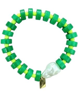 Christina Greene Evergreen Baroque Pearl Beaded Bracelet