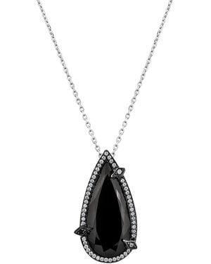 SALLY SKOUFIS Nourish Necklace With Natural Diamond & Made Cz Diamond Stimulant - Metallic