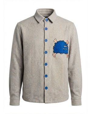 King Naked Fur Me Not Illustrated Shirt - Grey