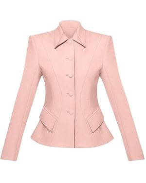Tia Dorraine Hourglass Blazer Jacket - Pink