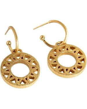 Claire Hill Designs Geometric Statement Hoop Earrings - Metallic