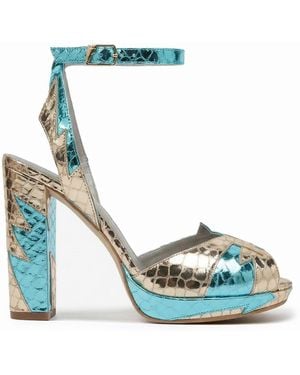 Terry De Havilland Zia Mid Platform Heels - Blue