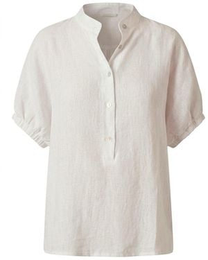 James Lakeland Relaxed Linen Blouse - White