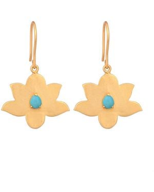 Opium Jewels Water Lotus Earrings With - Metallic
