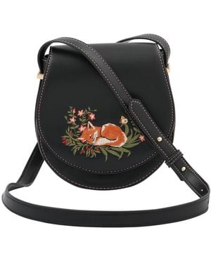 Fable England Sleepy Fox Saddle Bag - Black