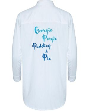 STATE OF GEORGIA The Georgie Porgie Embroidered Shirt - Blue