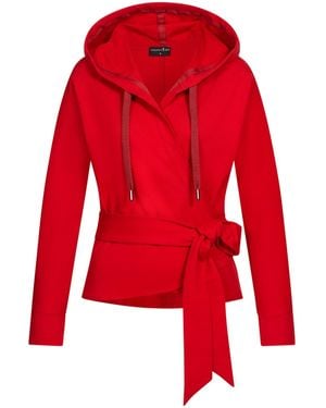 Marianna Déri Wrap Hoodie - Red