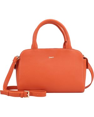 Paul Costelloe Giselle Leather Crossbody Bag - Orange
